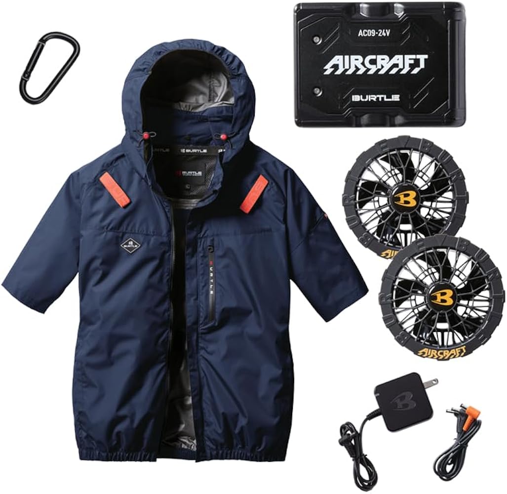 BURTLE AIRCRAFT 空調服セット Mサイズ BURTLE 【即納】バートル 空調服 2025新作 ベスト AC2064 サイド